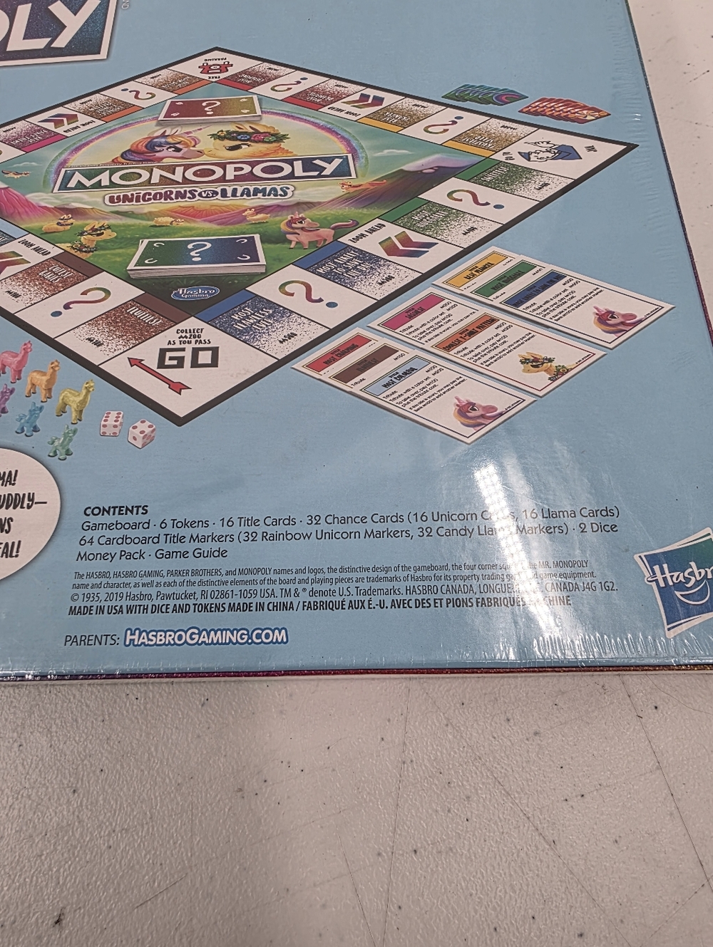 Brand‎ New Sealed Monopoly Unicorns Vs. Llamas Board Game Hasbro - Picture 3 of 4